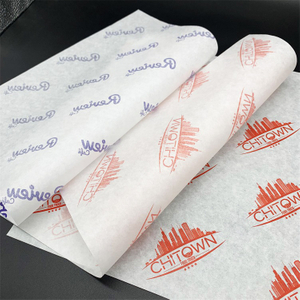 Food grade custom logo printed wax paper grease proof sandwich paper