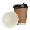 Double Wall Paper Cups Disposable Takeaway Double Wall Paper Logo Printed