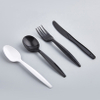 4PCS Tableware Plastic Fork Knife Spoon Napkins Sets Clear Color Plastic Tableware 