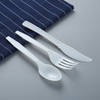 4PCS Tableware Plastic Fork Knife Spoon Napkins Sets Clear Color Plastic Tableware 