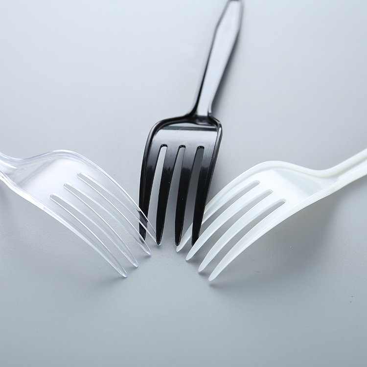 4PCS Tableware Plastic Fork Knife Spoon Napkins Sets Clear Color Plastic Tableware 