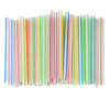 Individually Wrapped sharp piercing Plastic Drinking Straws Extra Long Disposable Bendy Party Fancy Straws