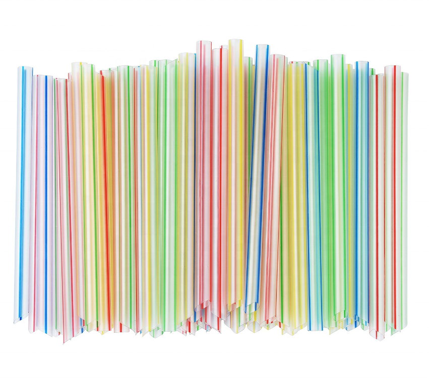 Individually Wrapped sharp piercing Plastic Drinking Straws Extra Long Disposable Bendy Party Fancy Straws