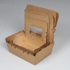 Disposable take out salad box food packaging cardboard boxes with window
