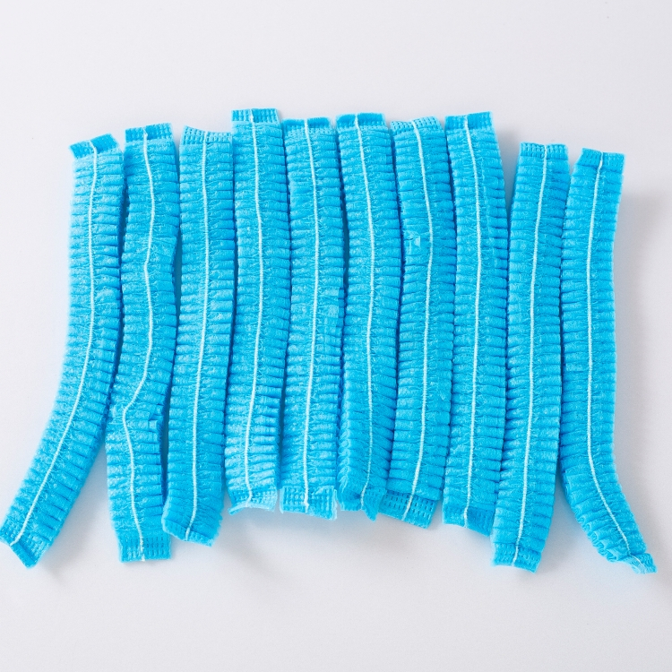 Nonwoven Disposable Double Elastic Surgical Hair Net Cap Clip Caps