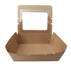 Disposable take out salad box food packaging cardboard boxes with window