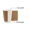 Double Wall Paper Cups Disposable Takeaway Double Wall Paper Logo Printed