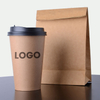 Kraft Paper Cups Disposable Takeaway Logo Printed