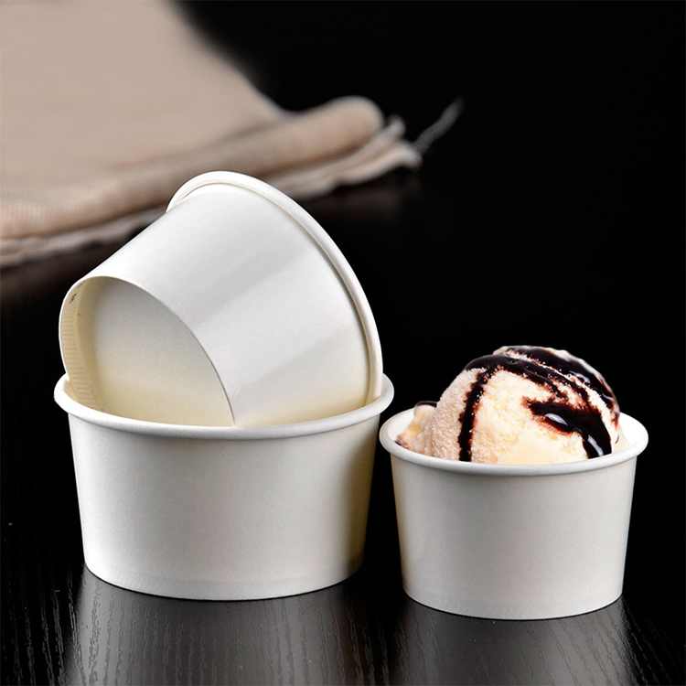 Disposable Single Wall Ice Cream Bowl Food & Beverage Packaging Logo Printed