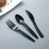 4PCS Tableware Plastic Fork Knife Spoon Napkins Sets Clear Color Plastic Tableware 