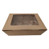 Disposable take out salad box food packaging cardboard boxes with window