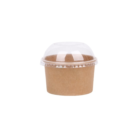 Disposable Kraft Single Wall Ice Cream Bowl Food&Beverage Packaging Logo Printed