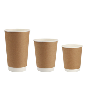 Double Wall Paper Cups Disposable Takeaway Double Wall Paper Logo Printed